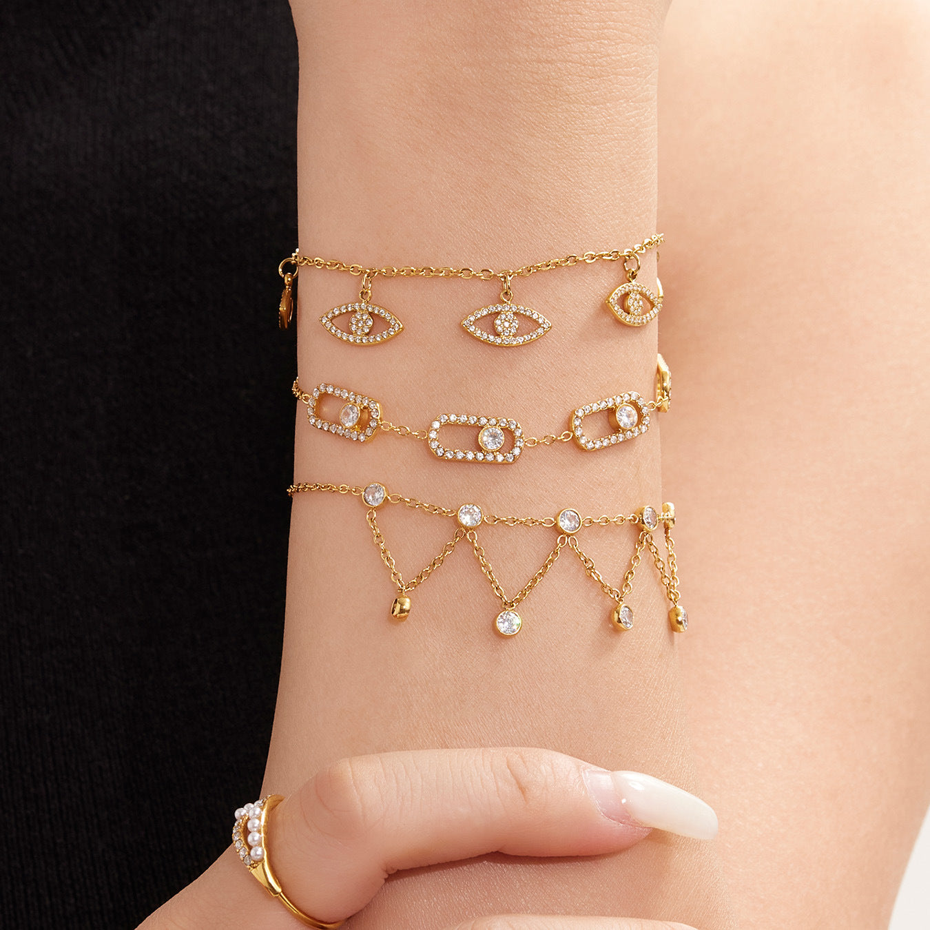 Minimalist Ins Fashion Star Charm Bracelet - 5A Grade Zirconia with Stainless Steel Chain, Lightweight and Durable for Daily Wear-ALB