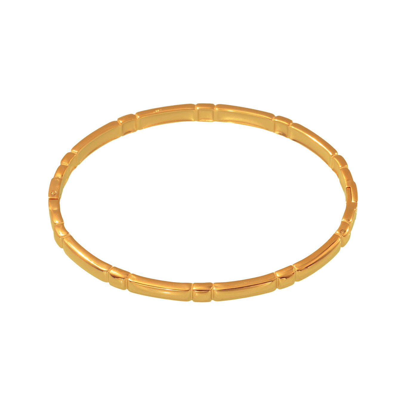 Thin Circle Clasp Bracelet in 18K Gold Plated Stainless Steel - Euro-American Fashion Slim Bangle, Hypoallergenic and Colorfast Light Luxury Jewelry for Women-ALB