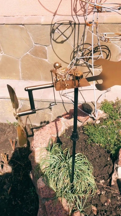 🔥🔥New Year 70% Off--🥁Handmade Metal Drummer Windmill🎁(Includes a 70cm bracket)