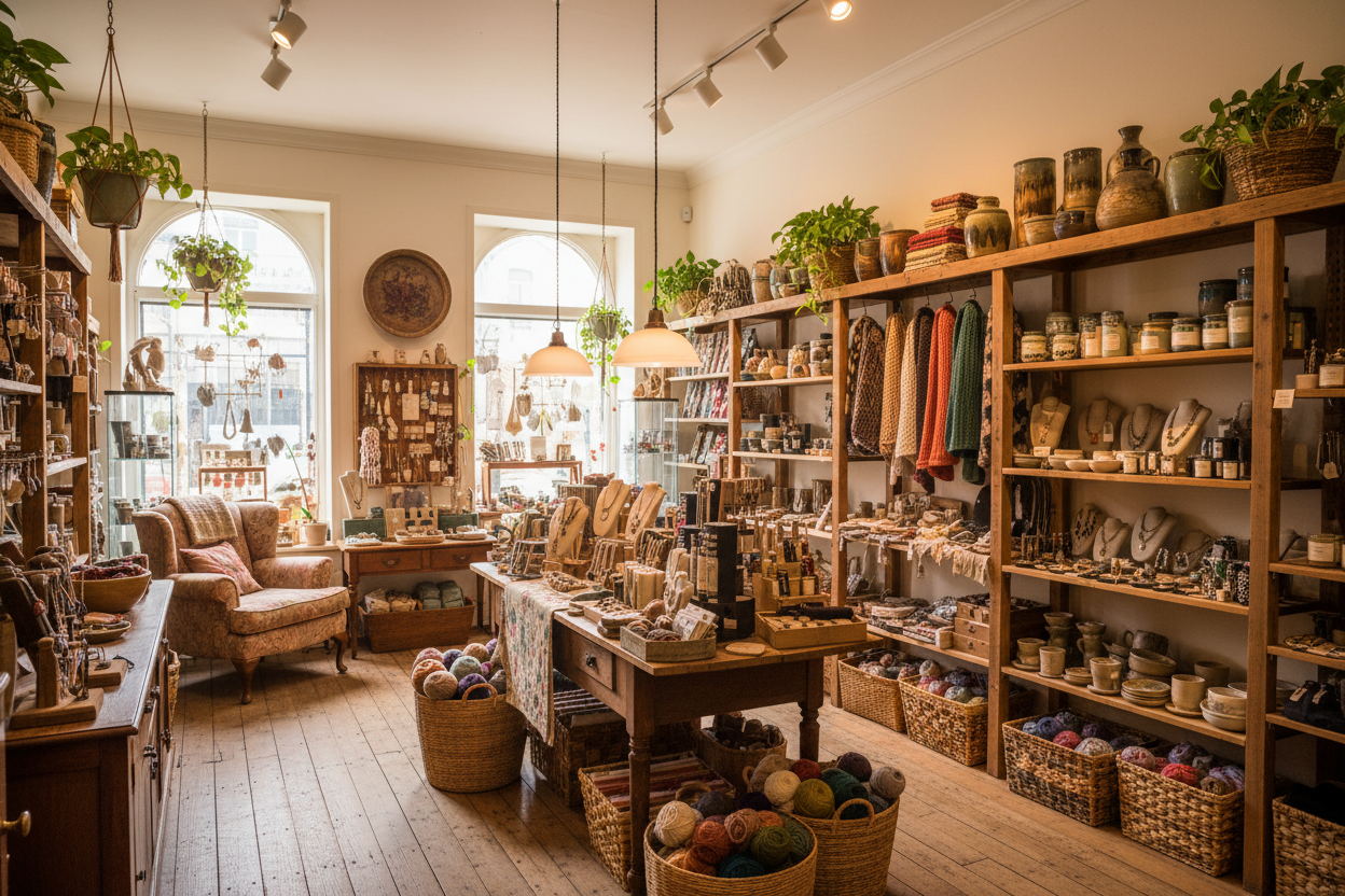 一个美国35+女性手工艺店铺，要比较真实