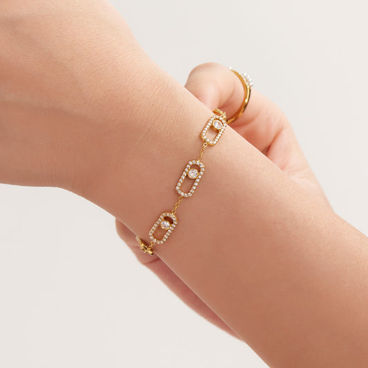 Minimalist Ins Fashion Star Charm Bracelet - 5A Grade Zirconia with Stainless Steel Chain, Lightweight and Durable for Daily Wear-ALB