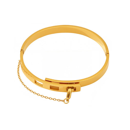 Adjustable Fringe Chain Bracelet for Couples - 18K Gold Plated Titanium Steel, Hypoallergenic and Tarnish-Resistant for Sensitive Skin-ALB