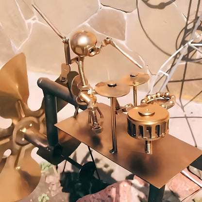 🔥🔥New Year 70% Off--🥁Handmade Metal Drummer Windmill🎁(Includes a 70cm bracket)